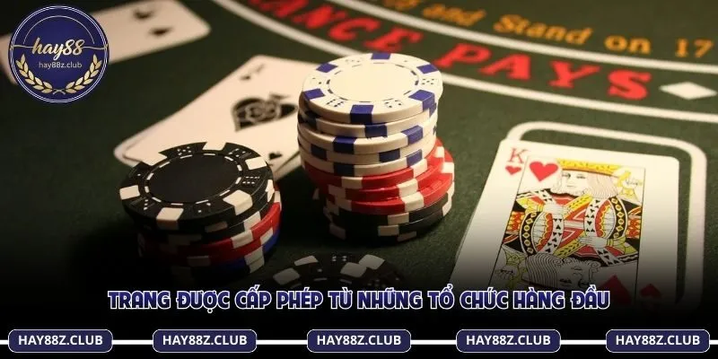 Trang được cấp phép từ những tổ chức hàng đầu